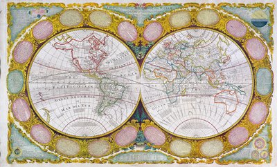 Une nouvelle et correcte carte du monde, 1770-97 - Robert Wilkinson